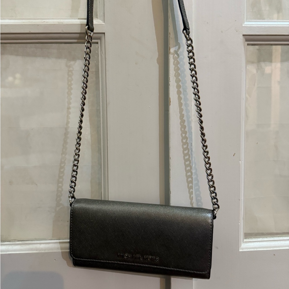 Michael Kors Metallic Gray Wristlet - Picture 5 of 6